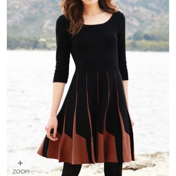 Peruvian Connection Parc Royal Pima Cotton Knit Fit & Flare Dress - Picture 4 of 15